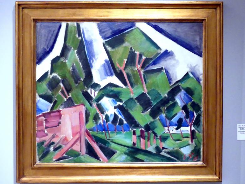 Václav Špála (1908–1927), Ungarische Landschaft, Prag, Nationalgalerie im Messepalast, 1918-1939, Saal 2, 1918