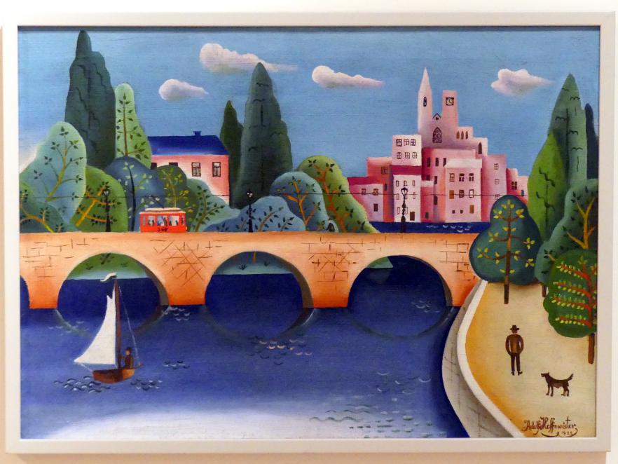 Adolf Hoffmeister (1922–1931), Brücke, Prag, Nationalgalerie im Messepalast, 1918-1939, Saal 3, 1922