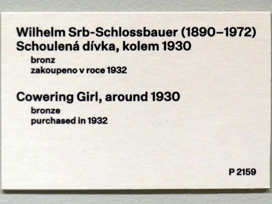 Wilhelm Srb-Schloßbauer (1930), Kauerndes Mädchen, Prag, Nationalgalerie im Messepalast, 1918-1939, Saal 3, um 1930, Bild 4/4
