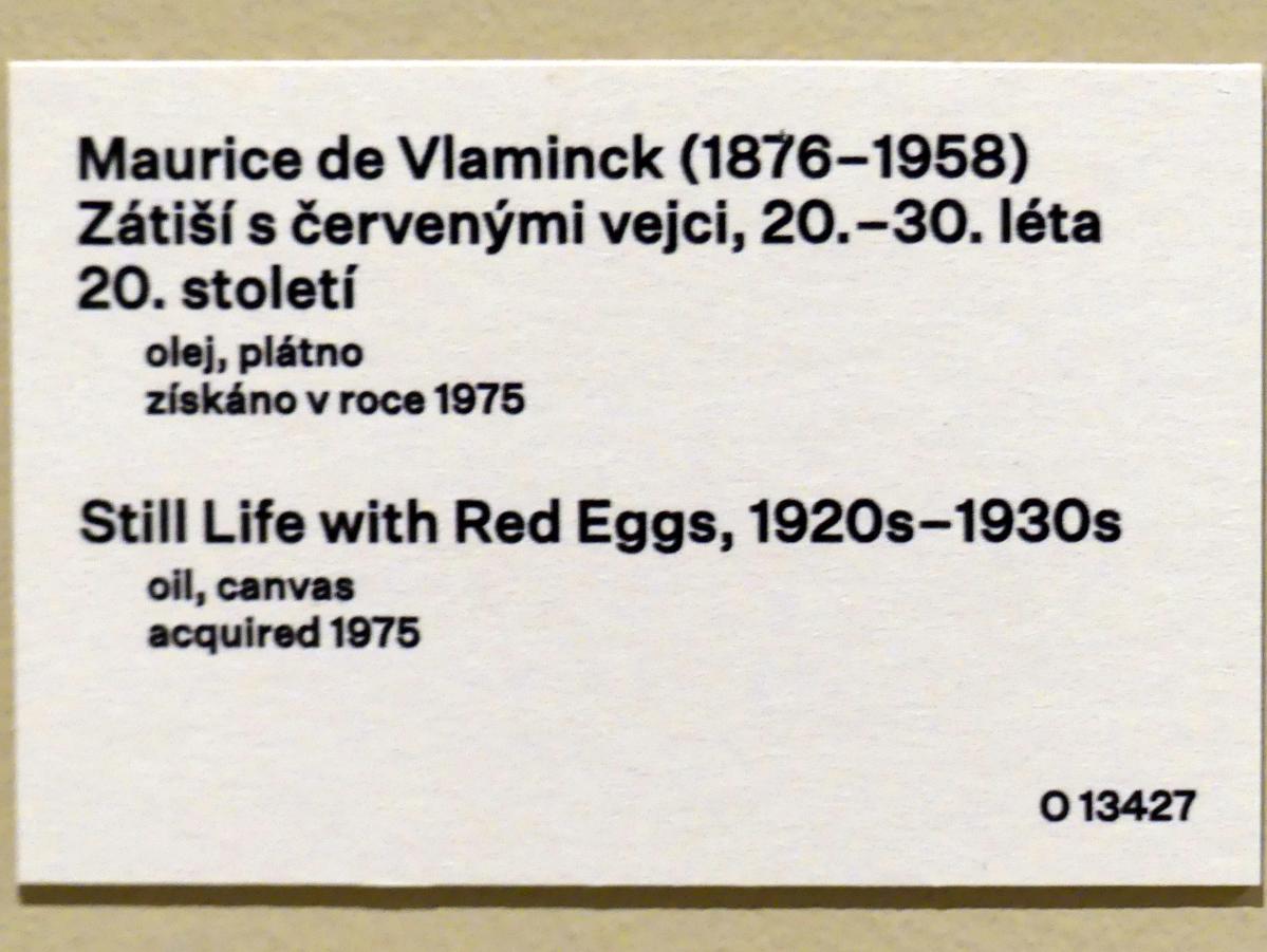 Maurice de Vlaminck (1905–1930), Stillleben mit roten Eiern, Prag, Nationalgalerie im Messepalast, 1918-1939, Saal 4, um 1920–1940, Bild 2/2