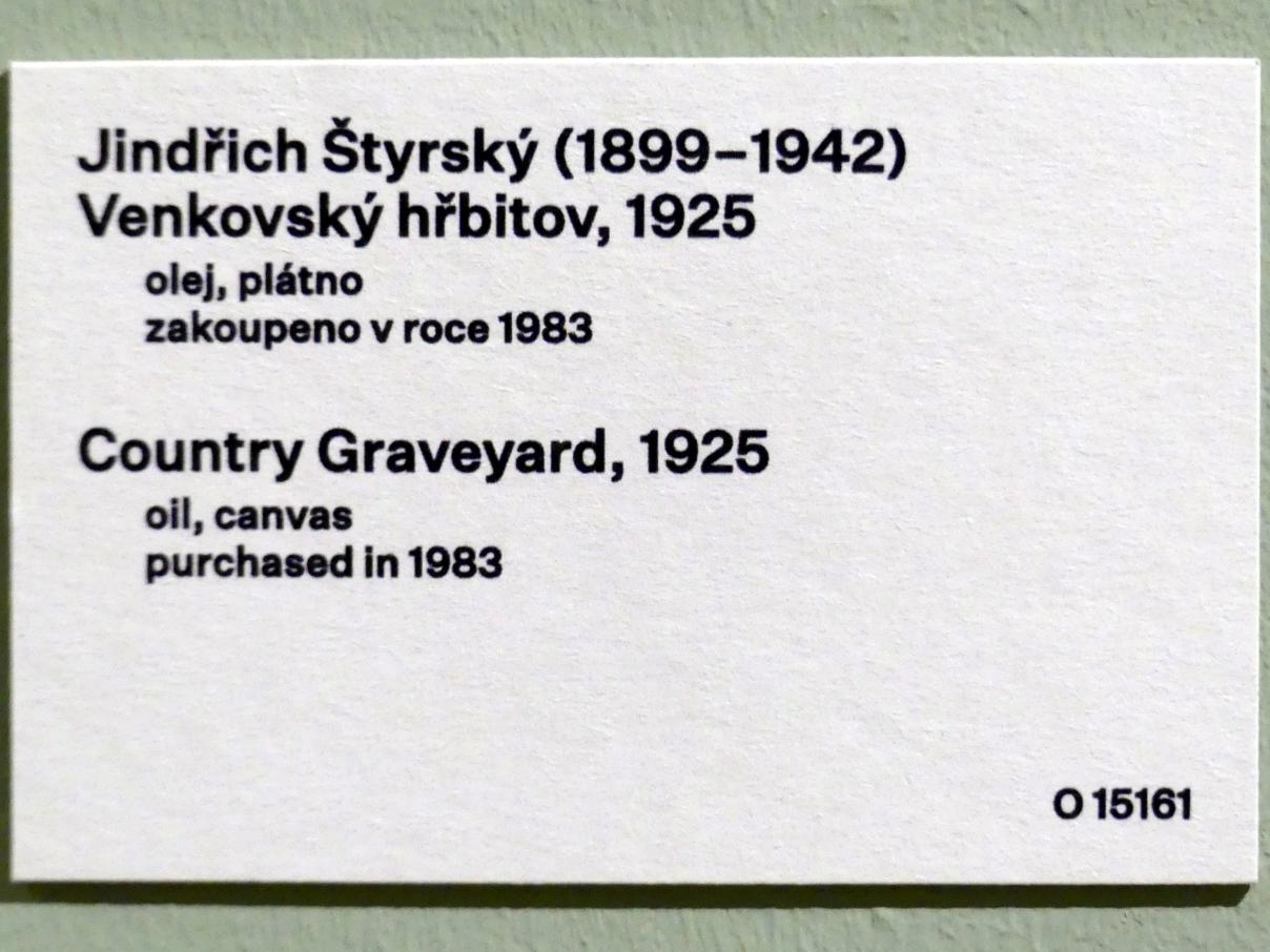 Jindřich Štyrský (1921–1939), Landfriedhof, Prag, Nationalgalerie im Messepalast, 1918-1939, Saal 7, 1925, Bild 2/2