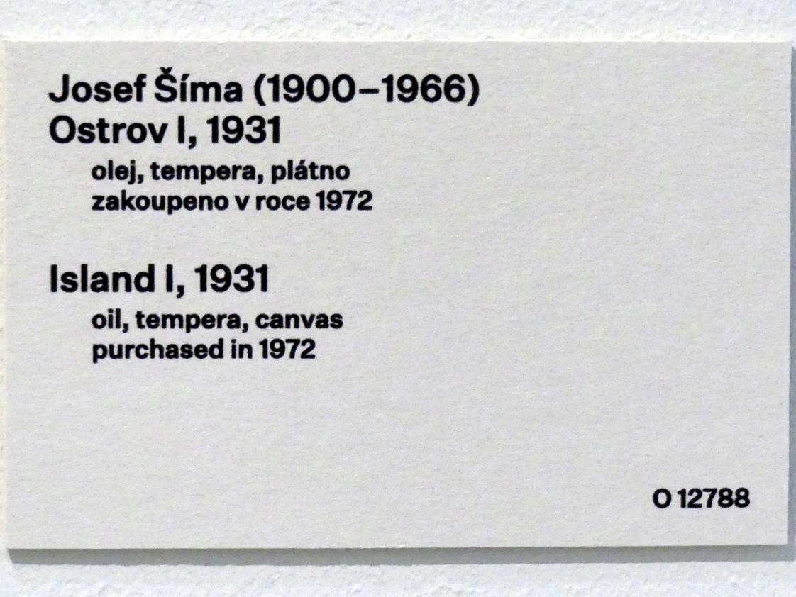 Josef Šíma (1922–1943), Insel I, Prag, Nationalgalerie im Messepalast, 1918-1939, Saal 8, 1931, Bild 2/2