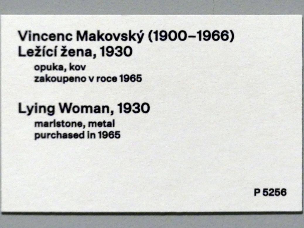 Vincenc Makovský (1926–1936), Liegende Frau, Prag, Nationalgalerie im Messepalast, 1918-1939, Saal 8, 1930, Bild 2/2