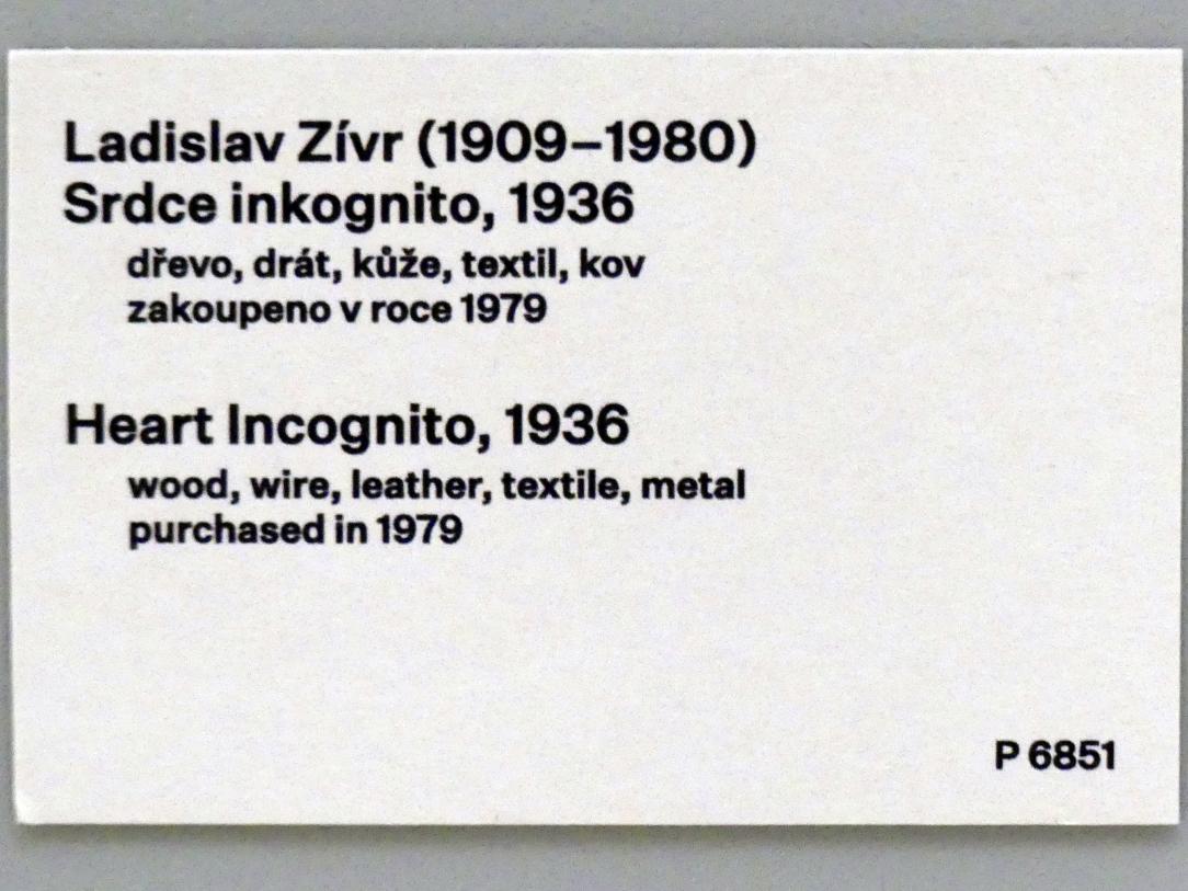 Ladislav Zívr (1933–1973), Herz inkognito, Prag, Nationalgalerie im Messepalast, 1918-1939, Saal 11, 1936, Bild 5/5