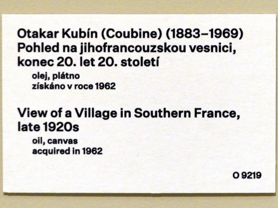 Otakar Kubín (1907–1927), Blick auf ein Dorf in Südfrankreich, Prag, Nationalgalerie im Messepalast, 1918-1939, Saal 12, um 1925–1930, Bild 2/2