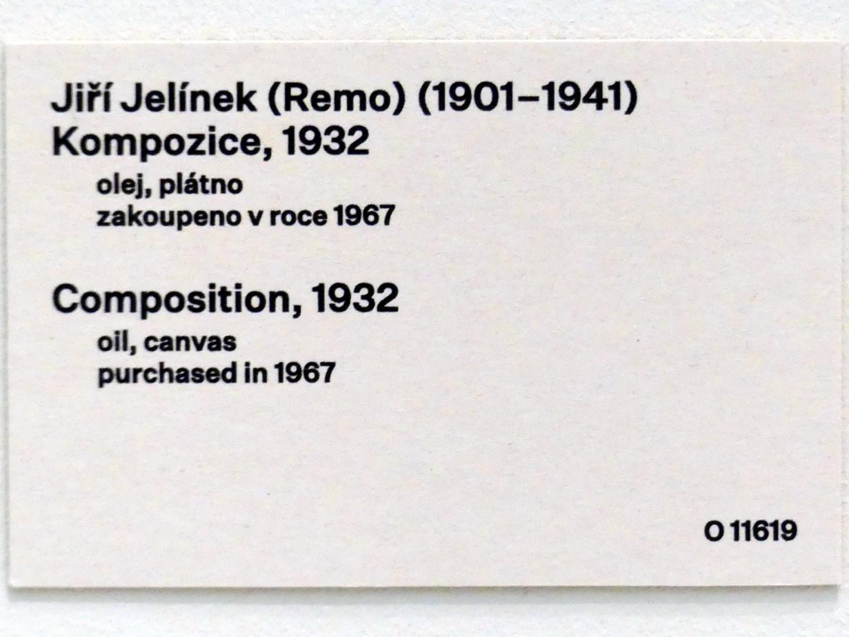Jiří Jelínek (Remo) (1923–1932), Komposition, Prag, Nationalgalerie im Messepalast, 1918-1939, Saal 14, 1932, Bild 2/2