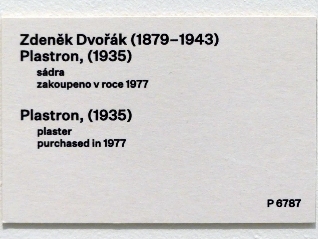 Zdeněk Dvořák (1935), Plastron, Prag, Nationalgalerie im Messepalast, 1918-1939, Saal 14, um 1935, Bild 2/2
