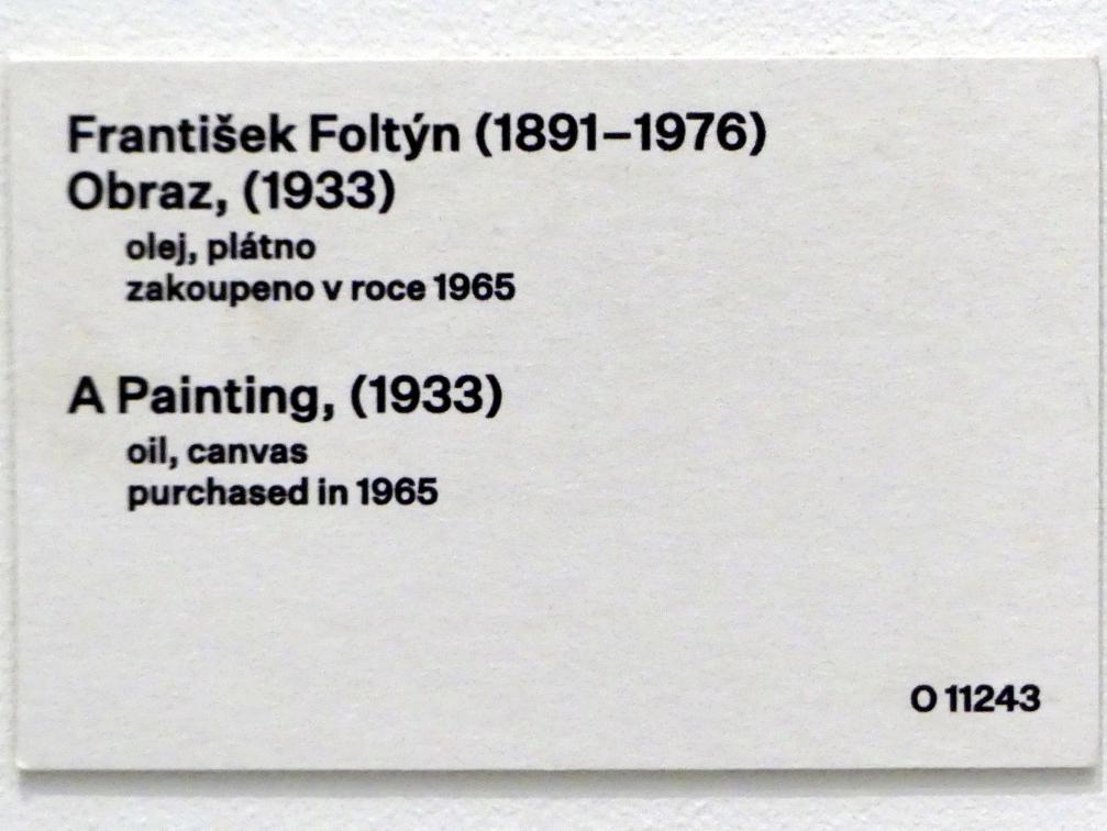 Frantisek Foltýn (1922–1938), Gemälde, Prag, Nationalgalerie im Messepalast, 1918-1939, Saal 14, 1933, Bild 2/2