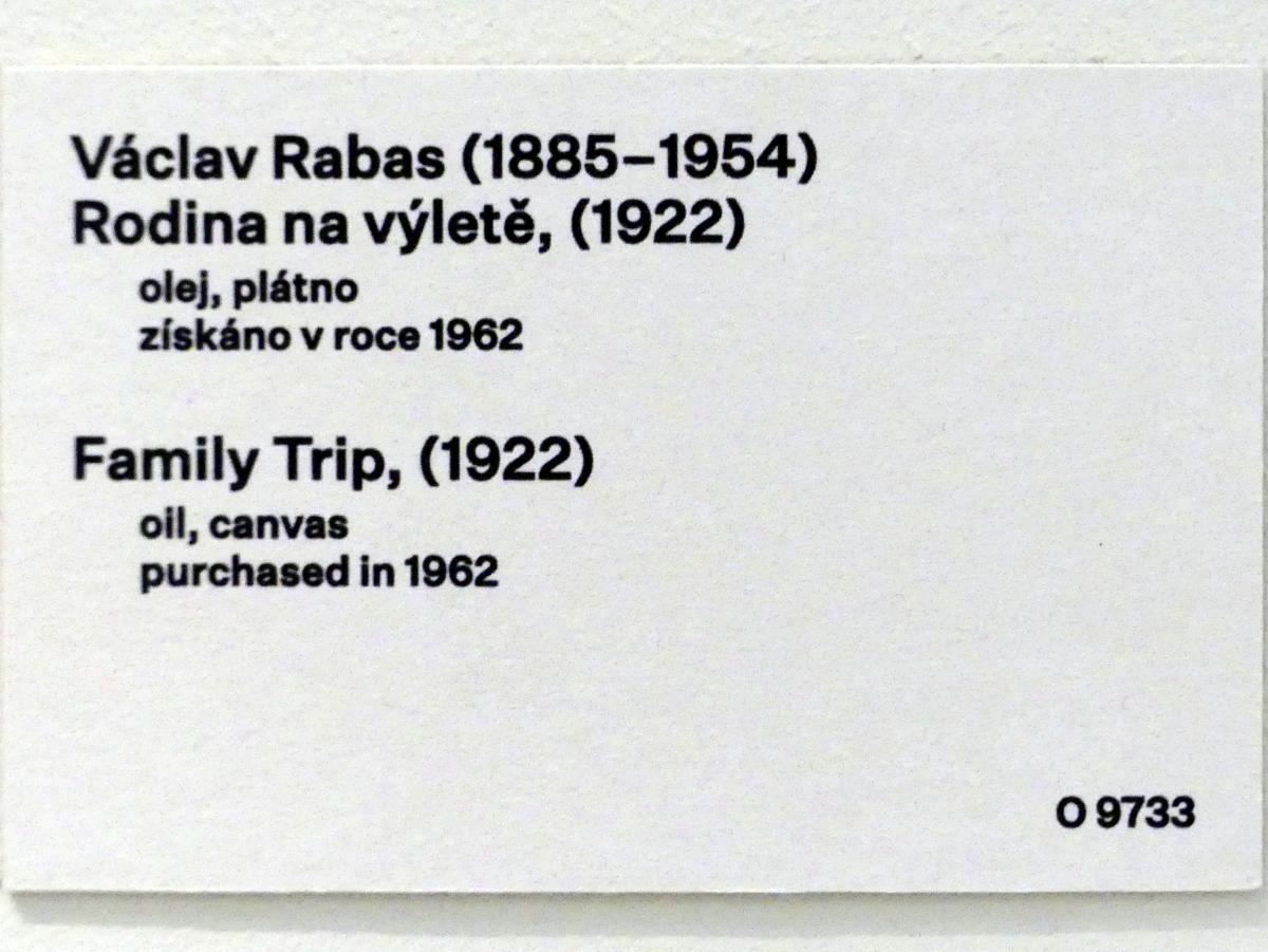 Václav Rabas (1922–1926), Familienausflug, Prag, Nationalgalerie im Messepalast, 1918-1939, Saal 15, 1922, Bild 2/2