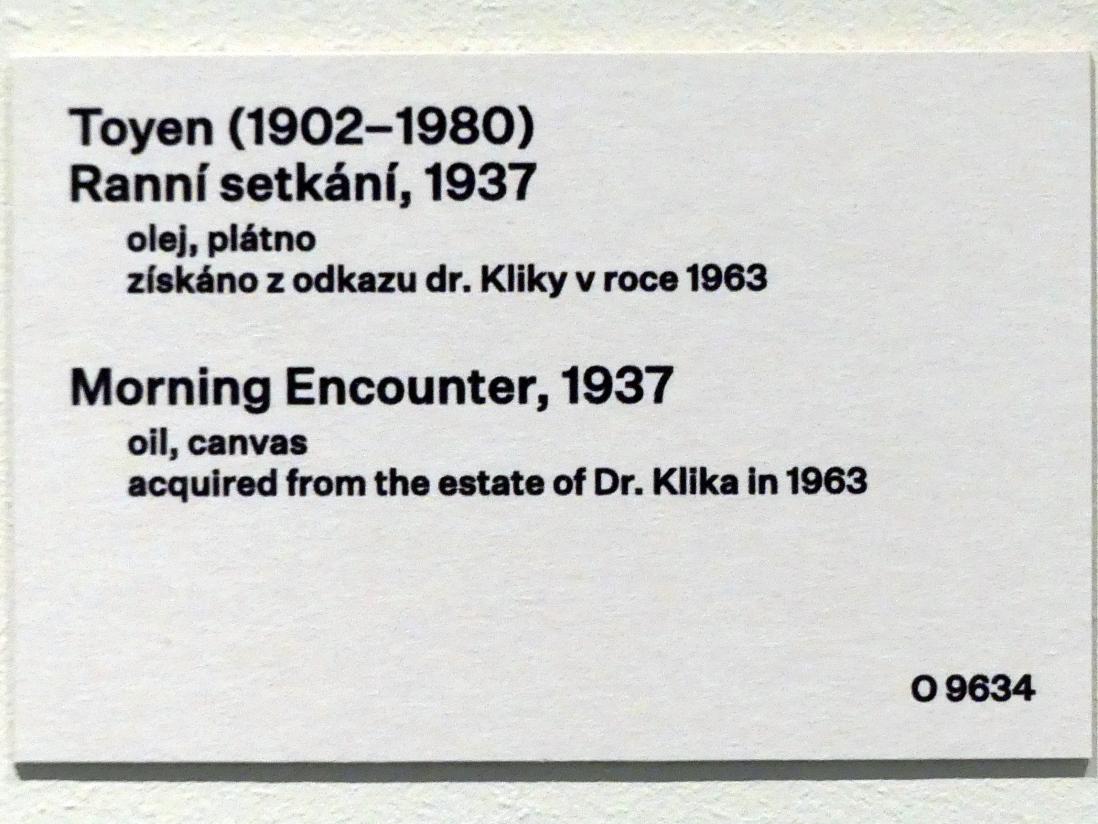 Toyen (Marie Čermínová) (1922–1965), Morgenbegegnung, Prag, Nationalgalerie im Messepalast, 1918-1939, Saal 15, 1937, Bild 2/2