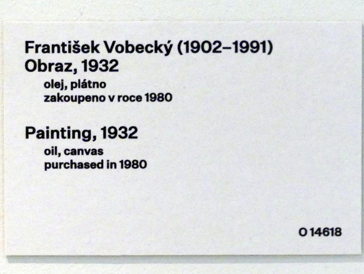 František Vobecký (1932–1937), Gemälde, Prag, Nationalgalerie im Messepalast, 1918-1939, Saal 15, 1932, Bild 2/2