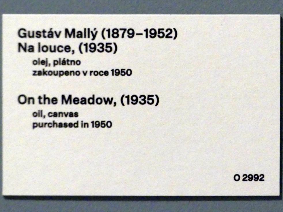 Gustáv Mallý (1933–1935), Auf der Wiese, Prag, Nationalgalerie im Messepalast, 1918-1939, Saal 16, 1935, Bild 2/2
