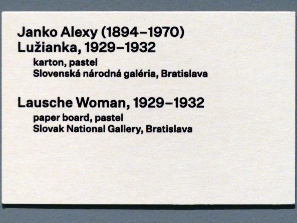 Janko Alexy (1930–1936), Lužianka, Prag, Nationalgalerie im Messepalast, 1918-1939, Saal 16, 1929–1932, Bild 2/2