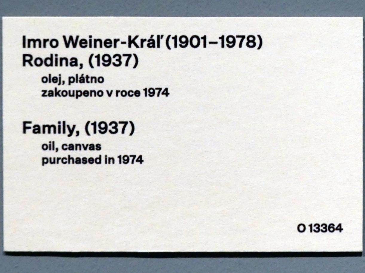 Imro Weiner-Král̕ (1935–1937), Familie, Prag, Nationalgalerie im Messepalast, 1918-1939, Saal 16, 1937, Bild 2/2