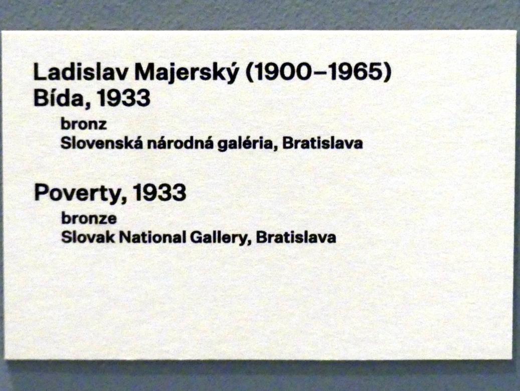 Ladislav Majerský (1932–1933), Elend, Prag, Nationalgalerie im Messepalast, 1918-1939, Saal 16, 1933, Bild 5/5