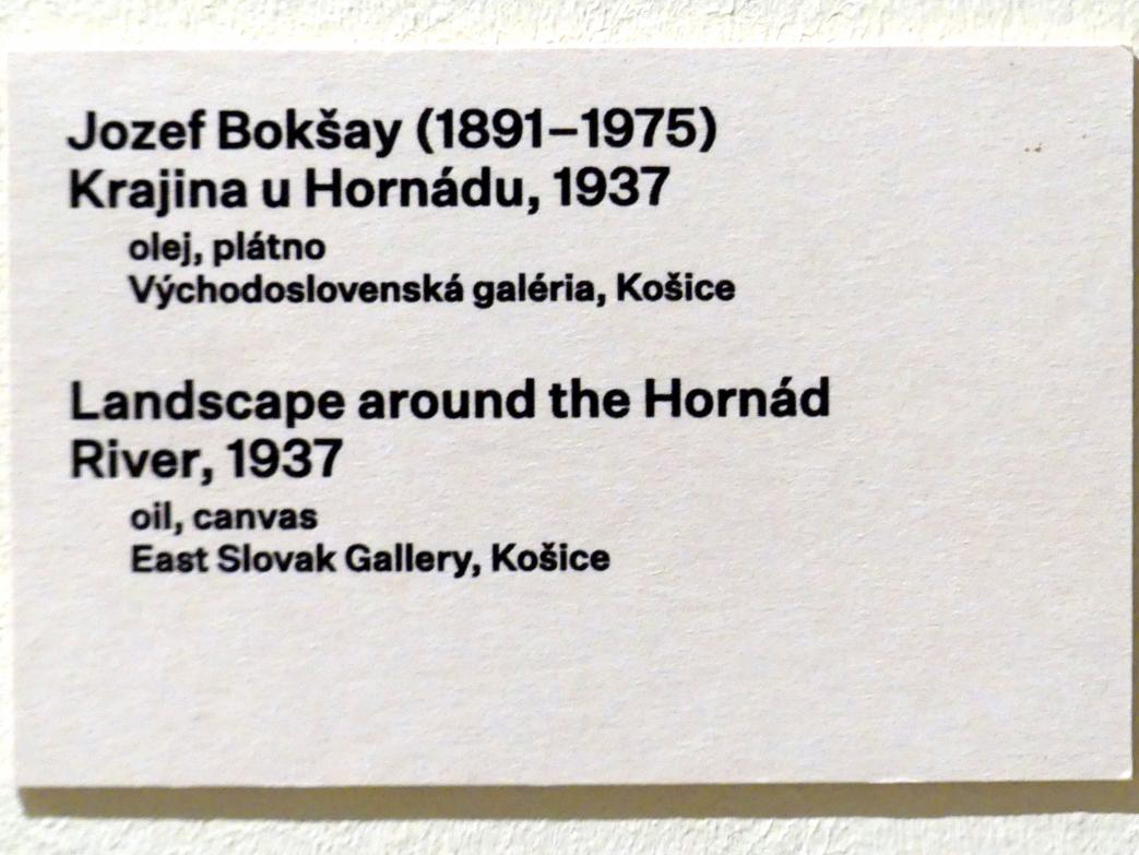 Jozef Bokšay (1935–1937), Landschaft am Fluss Hornád, Prag, Nationalgalerie im Messepalast, 1918-1939, Saal 18, 1937, Bild 2/2