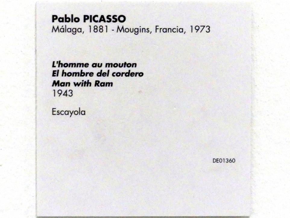 Pablo Picasso (1897–1972), Der Schafsmann, Madrid, Museo Reina Sofía, Saal 401, 1943, Bild 4/4