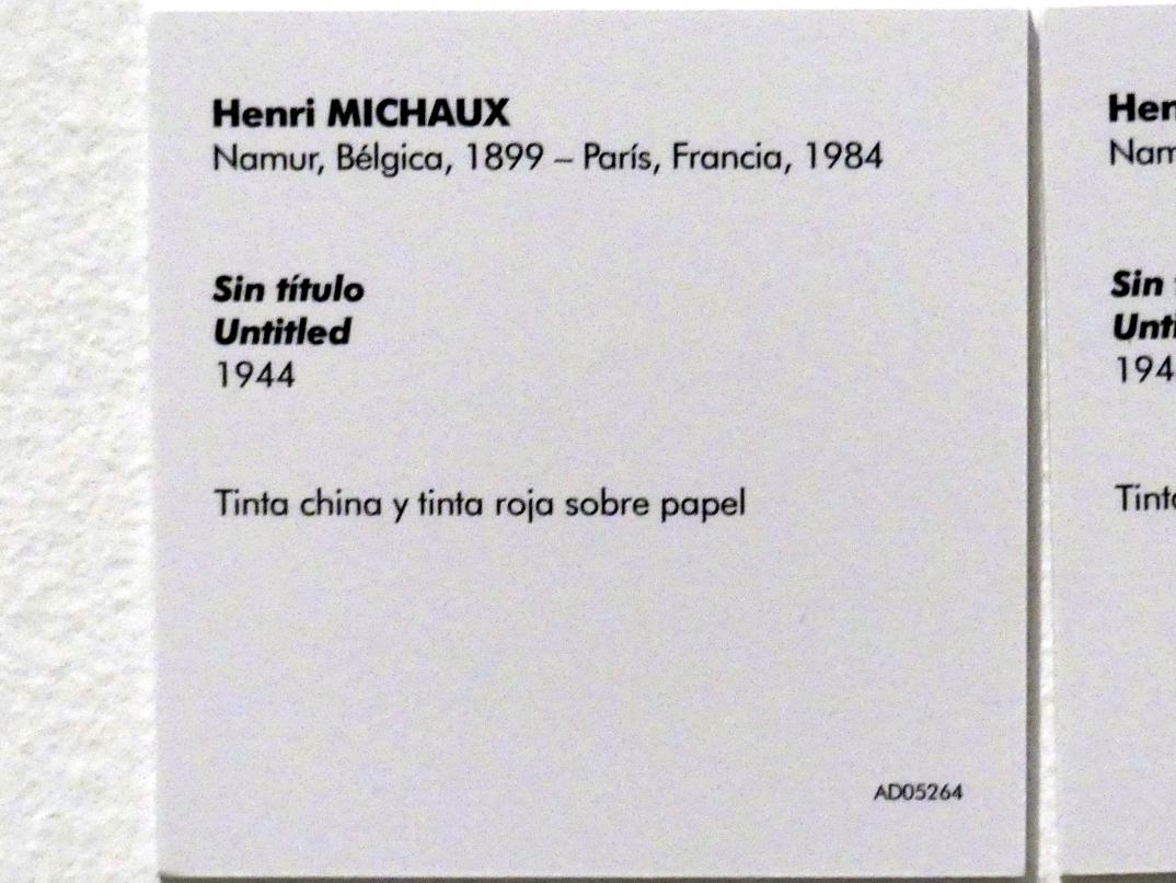 Henri Michaux (1944–1963), Ohne Titel, Madrid, Museo Reina Sofía, Saal 401, 1944, Bild 2/2