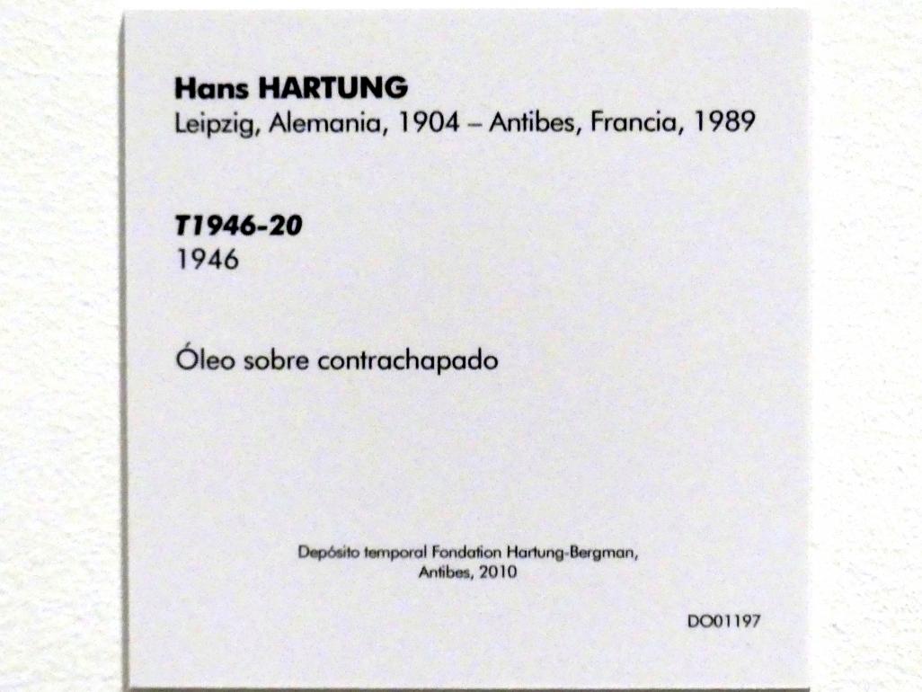 Hans Hartung (1933–1989), T1946-20, Madrid, Museo Reina Sofía, Saal 401, 1946, Bild 2/2