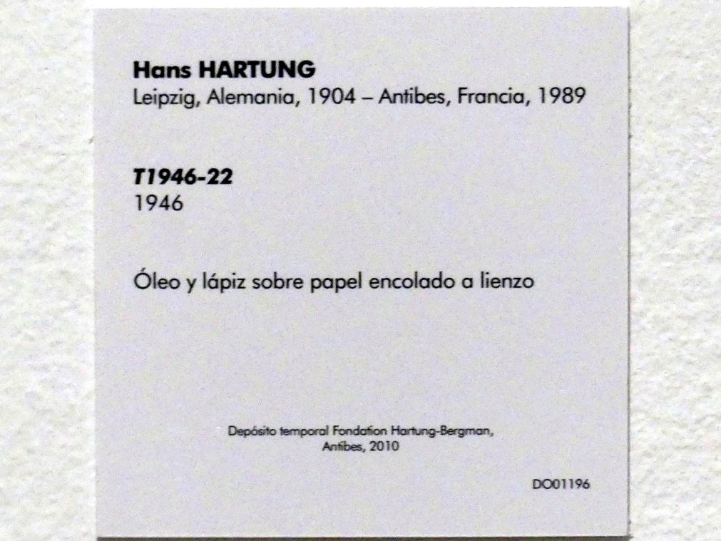 Hans Hartung (1933–1989), T1946-22, Madrid, Museo Reina Sofía, Saal 401, 1946, Bild 2/2