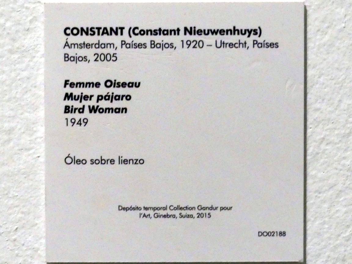 Constant (Constant Anton Nieuwenhuys) (1949–1969), Vogelfrau, Madrid, Museo Reina Sofía, Saal 402, 1949, Bild 3/3