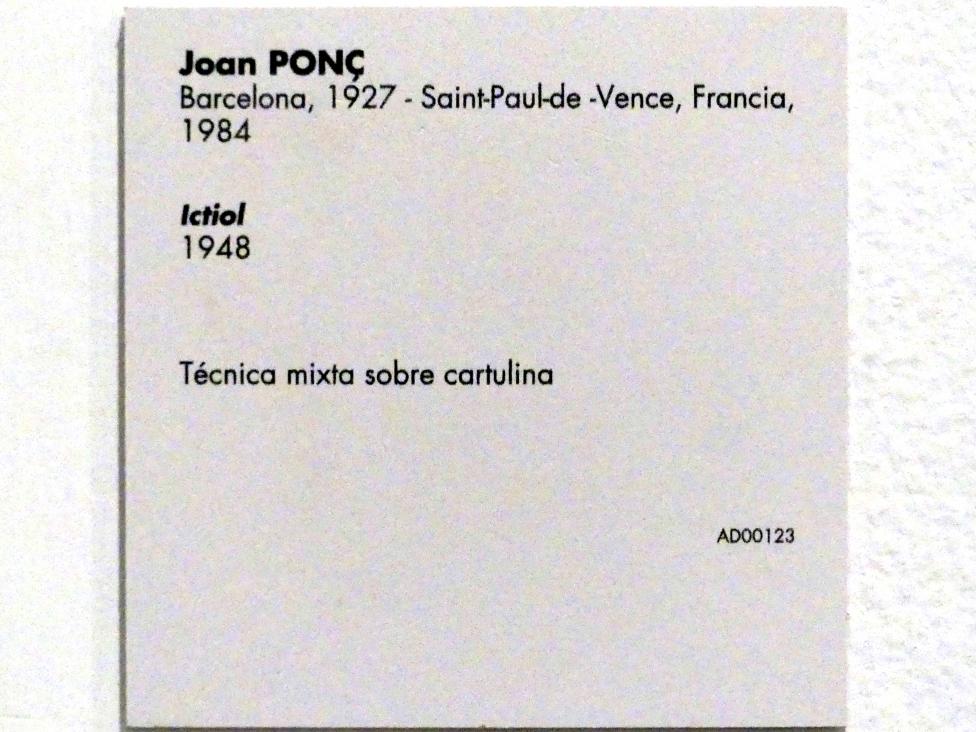 Joan Ponç (1947–1948), Ictiol, Madrid, Museo Reina Sofía, Saal 405, 1948, Bild 2/2