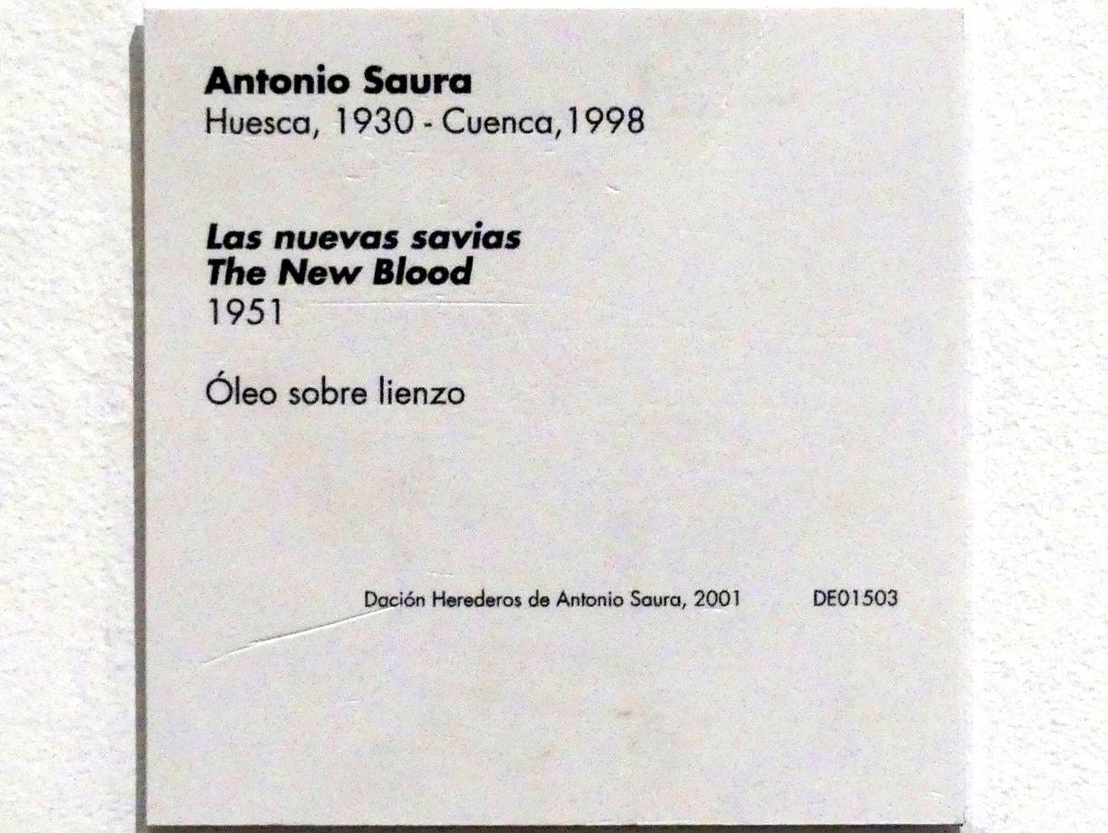 Antonio Saura (1950–1959), Das Neue Blut, Madrid, Museo Reina Sofía, Saal 405, 1951, Bild 2/2
