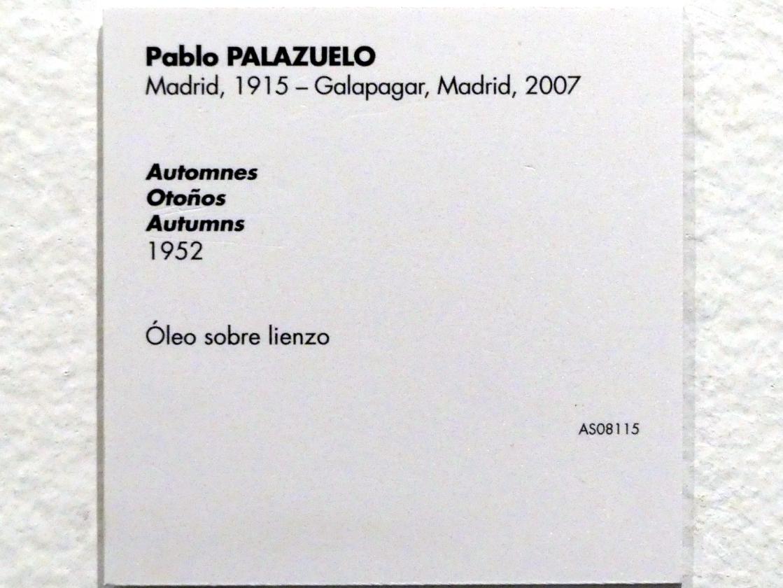Pablo Palazuelo (1950–1961), Herbst, Madrid, Museo Reina Sofía, Saal 408, 1952, Bild 2/2