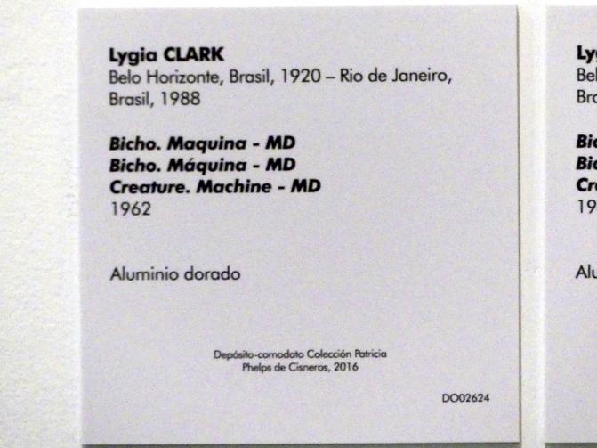 Lygia Clark (1957–1966), Kreatur. Maschine - MD, Madrid, Museo Reina Sofía, Saal 410, 1962, Bild 5/5