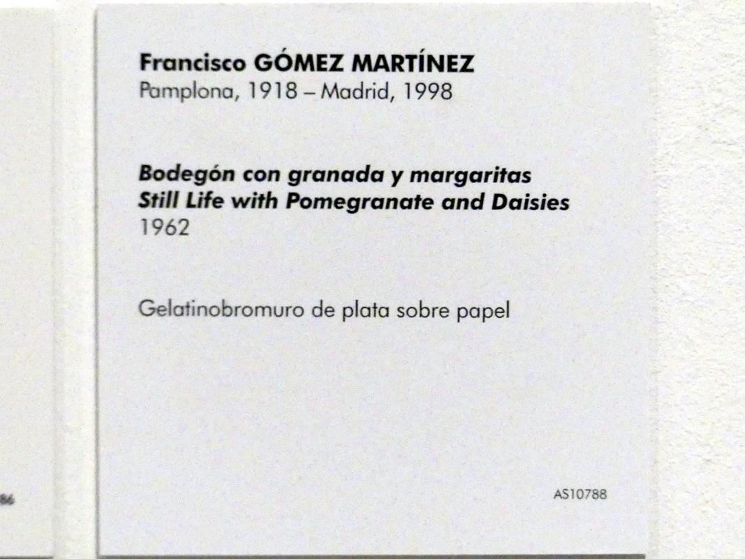 Francisco Gómez (1961–1962), Stillleben mit Granatapfel und Gänseblümchen, Madrid, Museo Reina Sofía, Saal 415, 1962, Bild 2/2