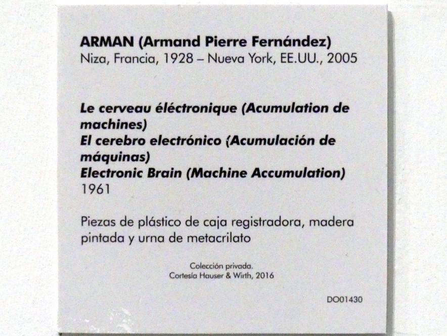 Arman (1960–1999), Elektronisches Gehirn (Maschinenhäufung), Madrid, Museo Reina Sofía, Saal 424, 1961, Bild 5/5