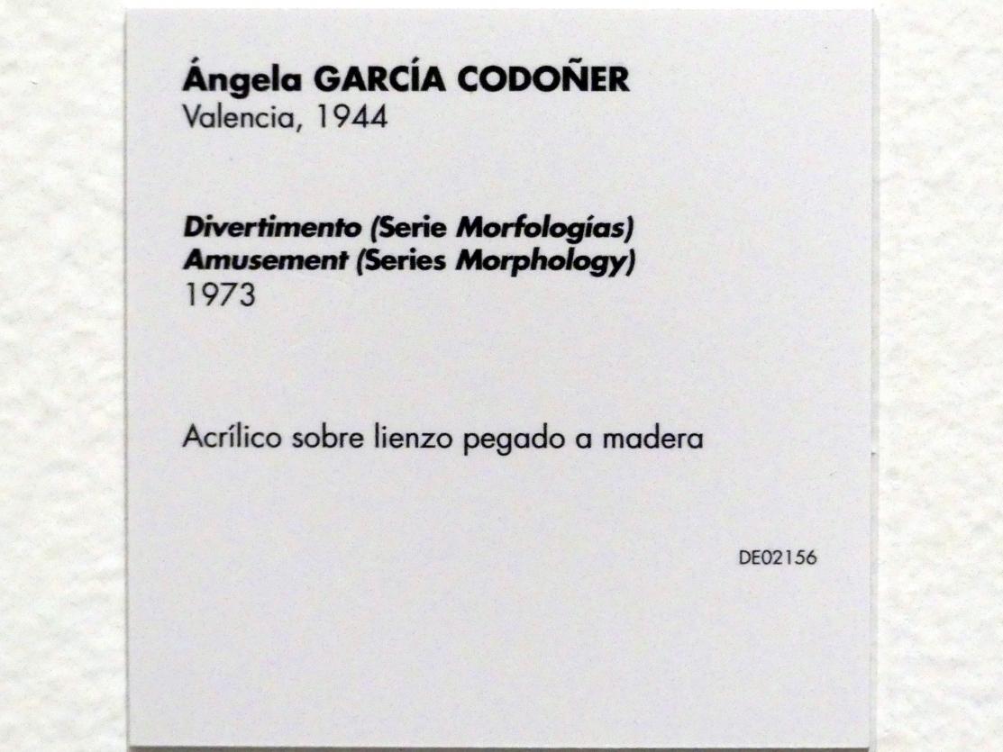 Ángela García Codoñer (1973–1977), Vergnügen, Madrid, Museo Reina Sofía, Saal 428, 1973, Bild 2/2