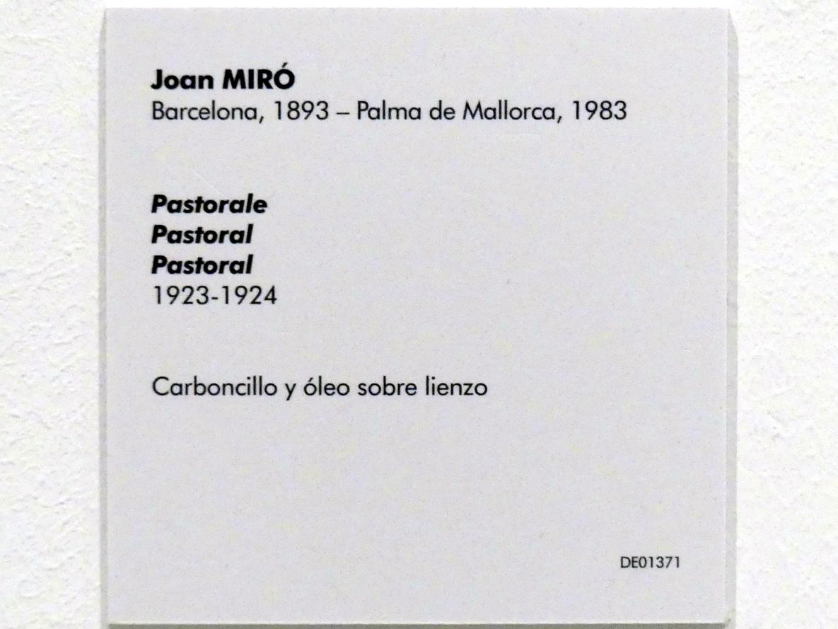 Joan Miró (1917–1970), Pastoral, Madrid, Museo Reina Sofía, Saal 202.03, 1923–1924, Bild 2/2