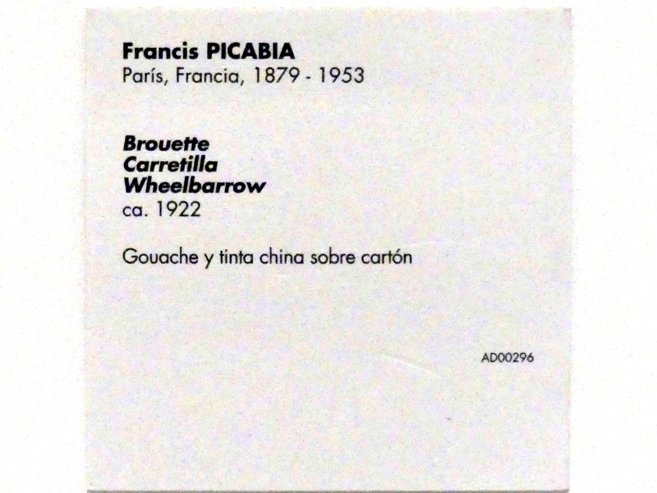 Francis Picabia (1908–1948), Schubkarre, Madrid, Museo Reina Sofía, Saal 202.01, um 1922, Bild 2/2