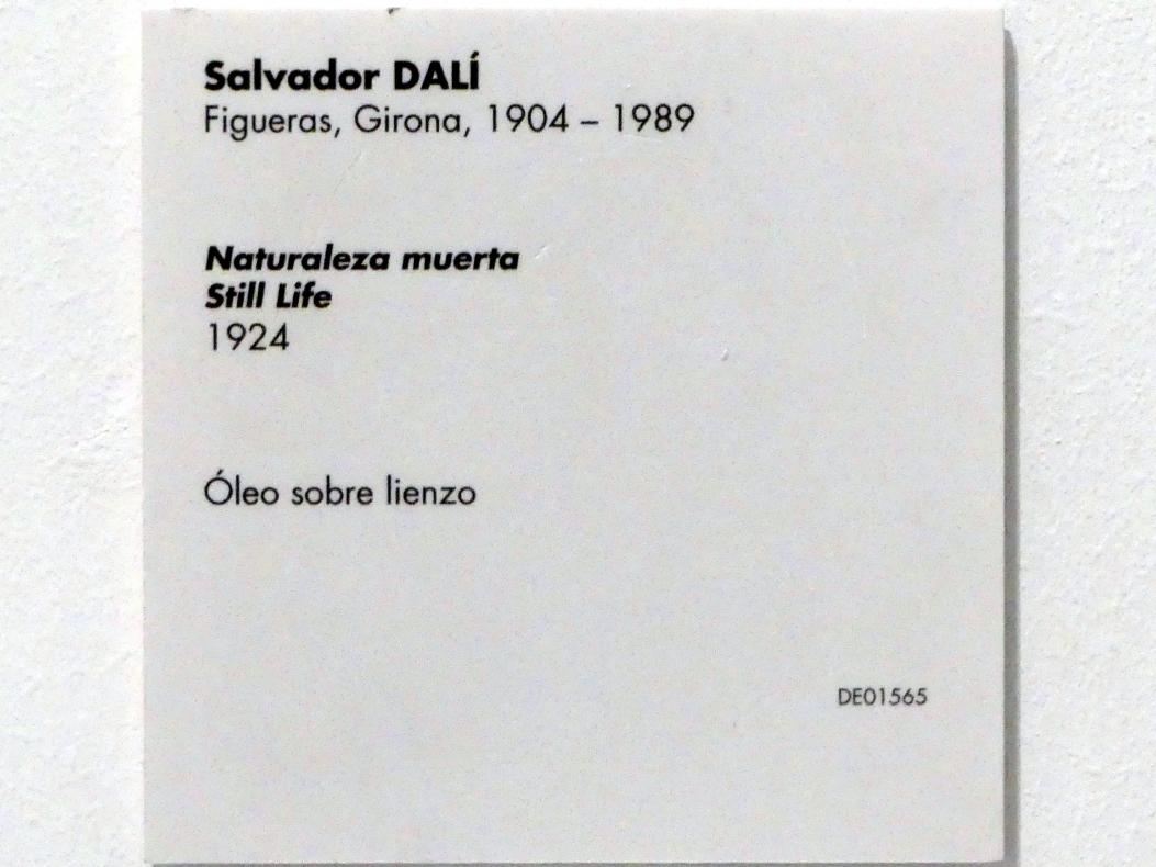 Salvador Dalí (1924–1965), Stillleben, Madrid, Museo Reina Sofía, Saal 203, 1924, Bild 2/2