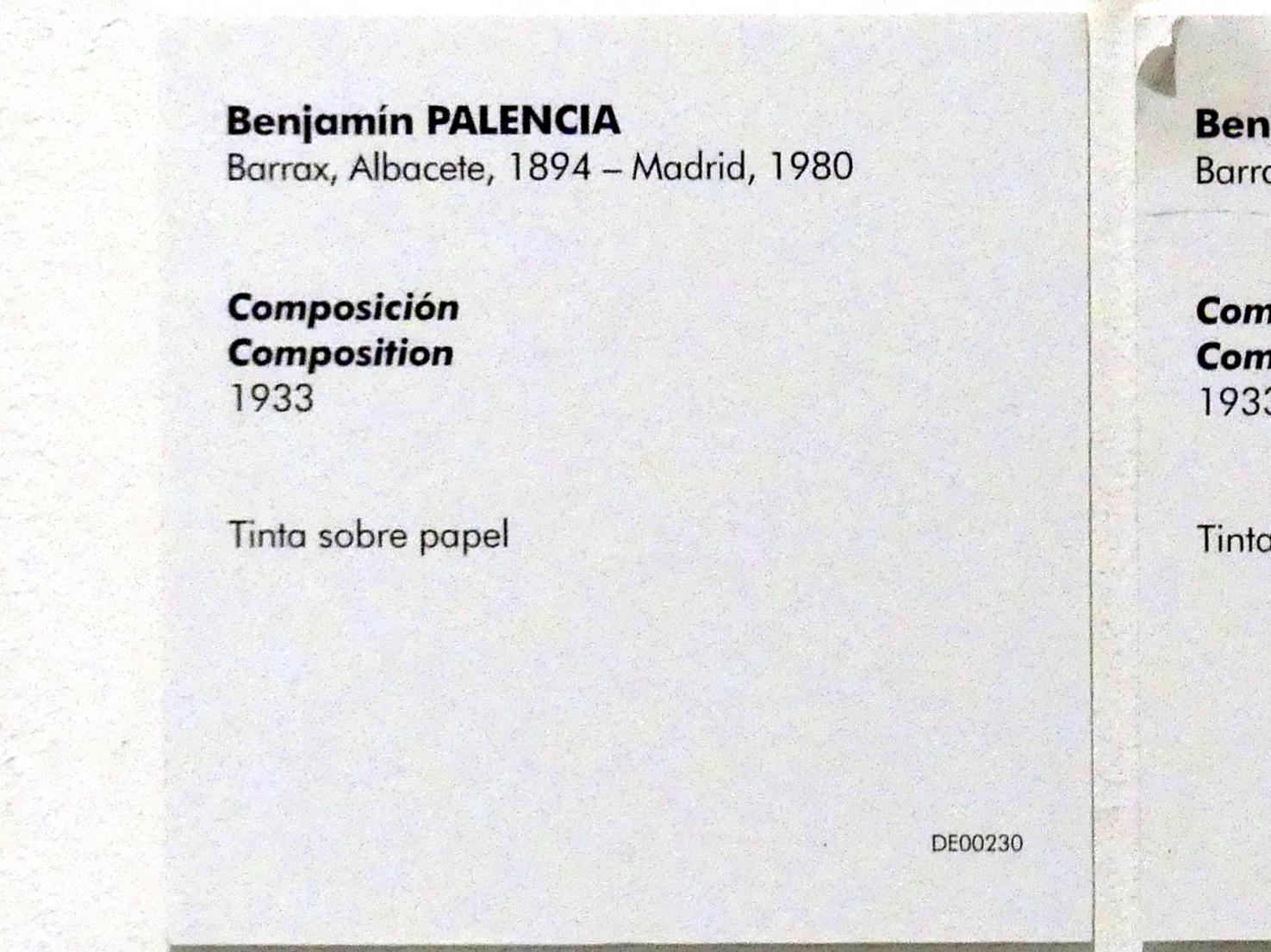 Benjamin Palencia (1925–1933), Komposition, Madrid, Museo Reina Sofía, Saal 204, 1933, Bild 2/2