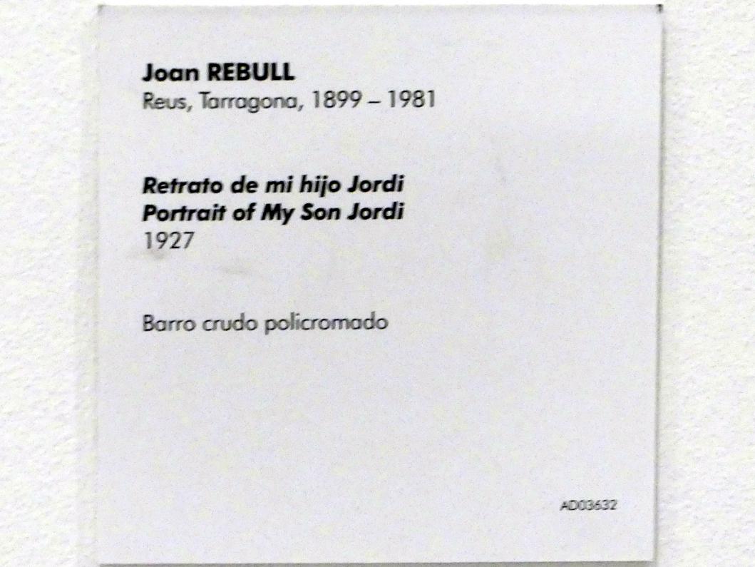 Joan Rebull (1927), Porträt meines Sohnes Jordi, Madrid, Museo Reina Sofía, Saal 207, 1927, Bild 4/4