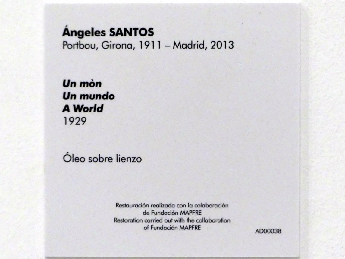 Ángeles Santos Torroella (1929), Eine Welt, Madrid, Museo Reina Sofía, Saal 207, 1929, Bild 2/2