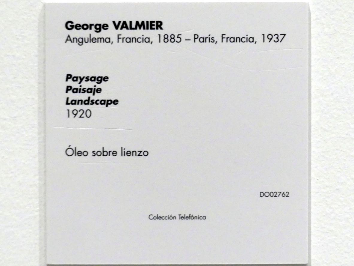 Georges Valmier (1920–1929), Landschaft, Madrid, Museo Reina Sofía, Saal 208, 1920, Bild 2/2