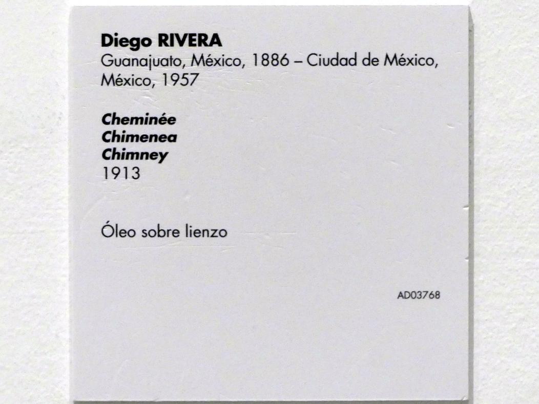 Diego Rivera (1912–1916), Schornstein, Madrid, Museo Reina Sofía, Saal 210, 1913, Bild 2/2