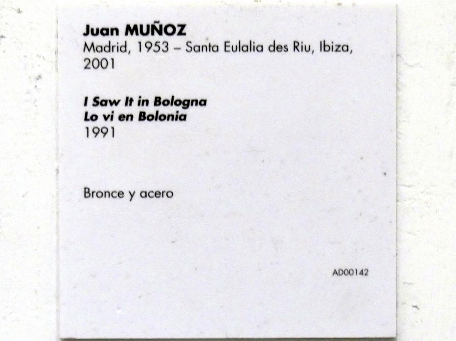 Juan Muñoz (1991), Ich sah es in Bologna, Madrid, Museo Reina Sofía, Saal 101, 1991, Bild 4/4