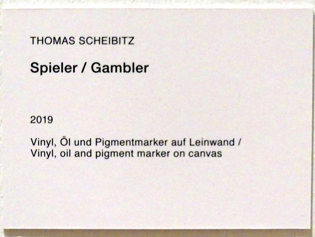 Thomas Scheibitz (1994–2019), Spieler, Berlin, Museum Berggruen, Stülerbau, Erdgeschoss, Saal 6, 2019, Bild 2/2