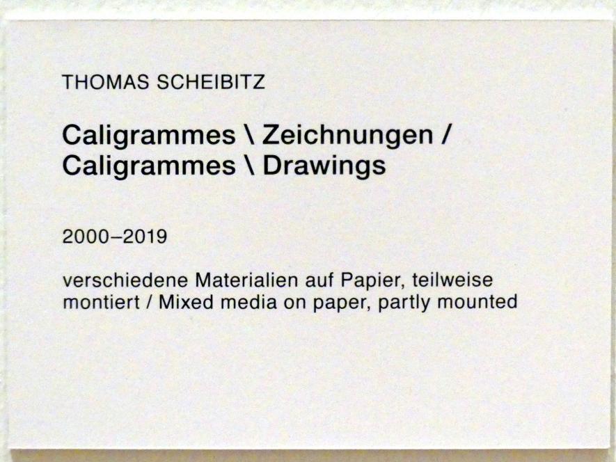 Thomas Scheibitz (1994–2019), Caligrammes / Zeichnungen, Berlin, Museum Berggruen, Stülerbau, Erdgeschoss, Saal 6, 2000–2019, Bild 2/2