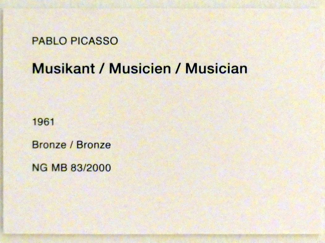 Pablo Picasso (1897–1972), Musikant, Berlin, Museum Berggruen, Stülerbau, Erdgeschoss, Saal 5, 1961, Bild 5/5