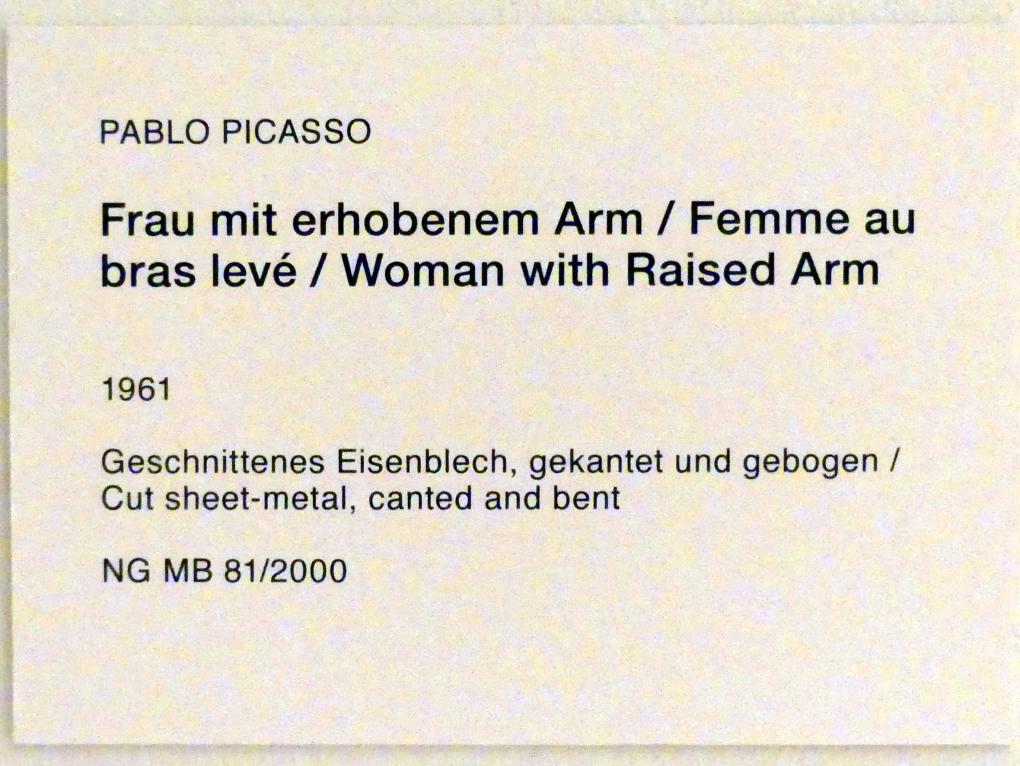 Pablo Picasso (1897–1972), Frau mit erhobenem Arm, Berlin, Museum Berggruen, Stülerbau, Erdgeschoss, Saal 5, 1961, Bild 2/2