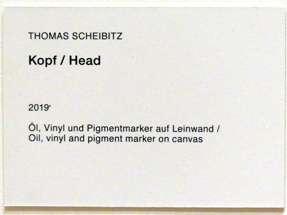 Thomas Scheibitz (1994–2019), Kopf, Berlin, Museum Berggruen, Stülerbau, 1. Obergeschoss, 2019, Bild 2/2