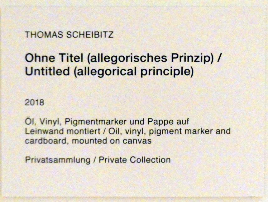 Thomas Scheibitz (1994–2019), Ohne Titel (allegorisches Prinzip), Berlin, Museum Berggruen, Stülerbau, 1. Obergeschoss, 2018, Bild 2/2