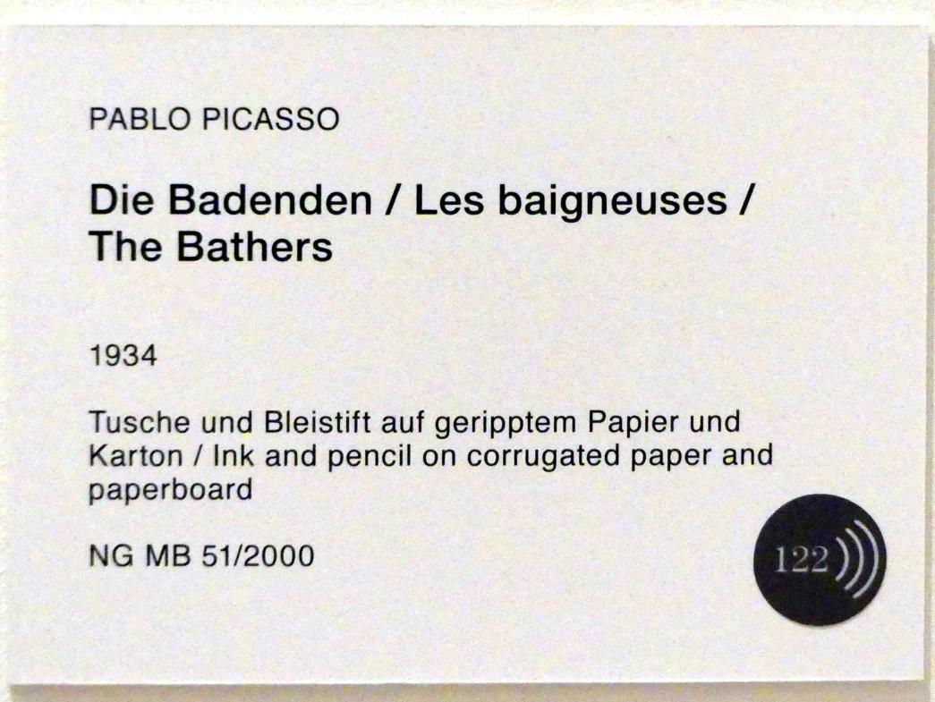 Pablo Picasso (1897–1972), Die Badenden, Berlin, Museum Berggruen, Stülerbau, 2. Obergeschoss, 1934, Bild 2/2