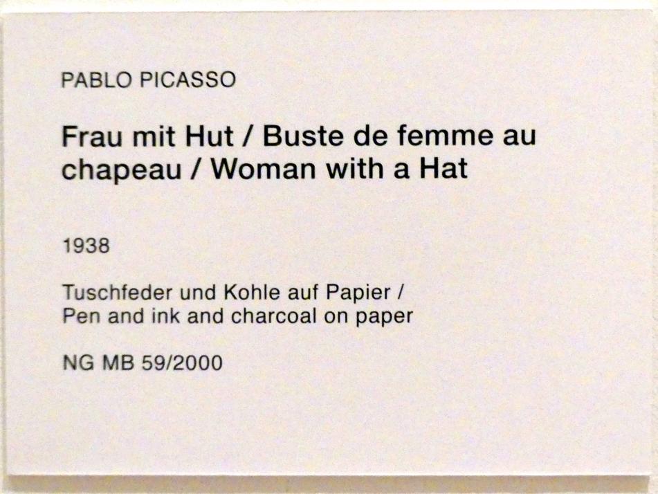 Pablo Picasso (1897–1972), Frau mit Hut, Berlin, Museum Berggruen, Stülerbau, 2. Obergeschoss, 1938, Bild 2/2