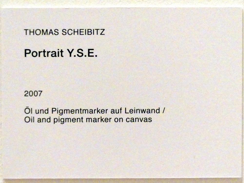 Thomas Scheibitz (1994–2019), Portrait Y.S.E., Berlin, Museum Berggruen, Stülerbau, 2. Obergeschoss, 2007, Bild 2/2